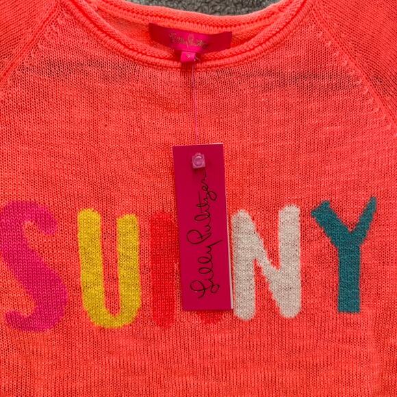 Lilly Pulitzer NWT Small Danette Sweater Papaya Punch Sunny Casual‎ Lightweight - Picture 3 of 10